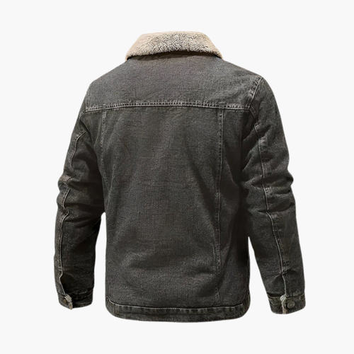 Fleecefodrad jeansjacka för herr