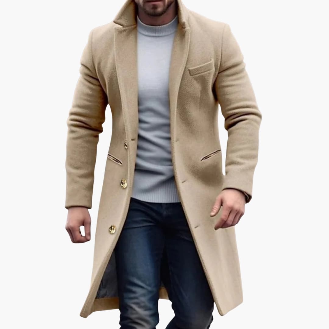 Lång gentlemannakappa med slagkrage