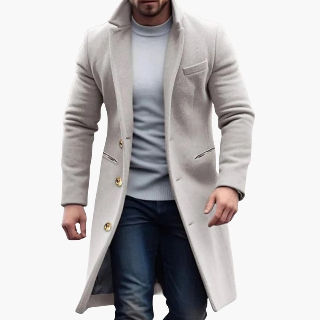 Lång gentlemannakappa med slagkrage